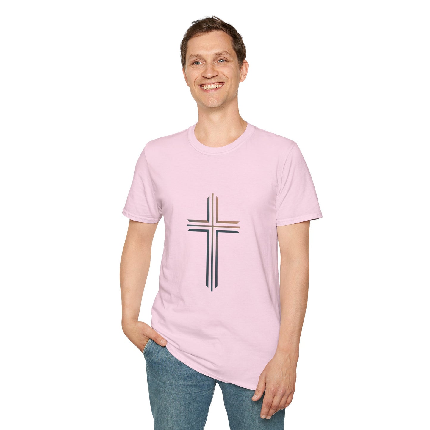 Inspirational Faith Graphic Unisex Softstyle T-Shirt - Walk by Faith Not by Sight