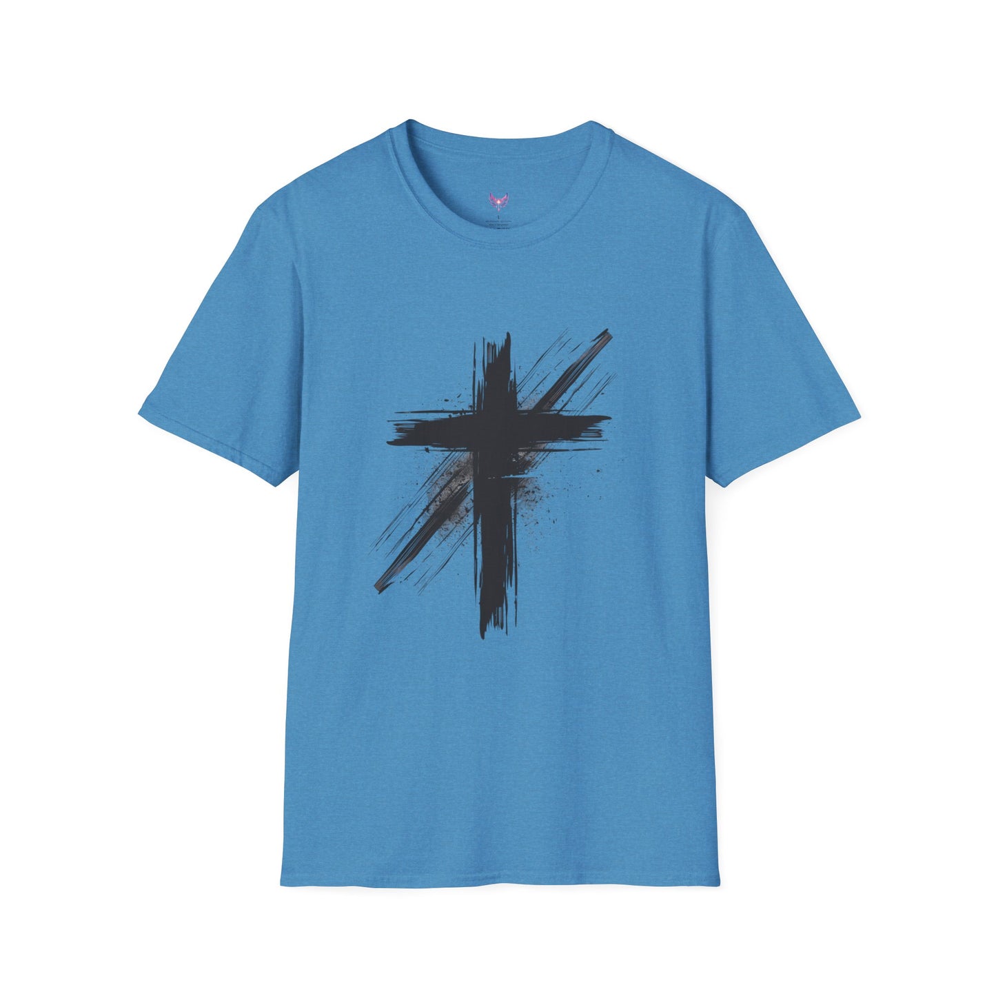 Faith-Inspired Unisex Softstyle T-Shirt with Cross Design