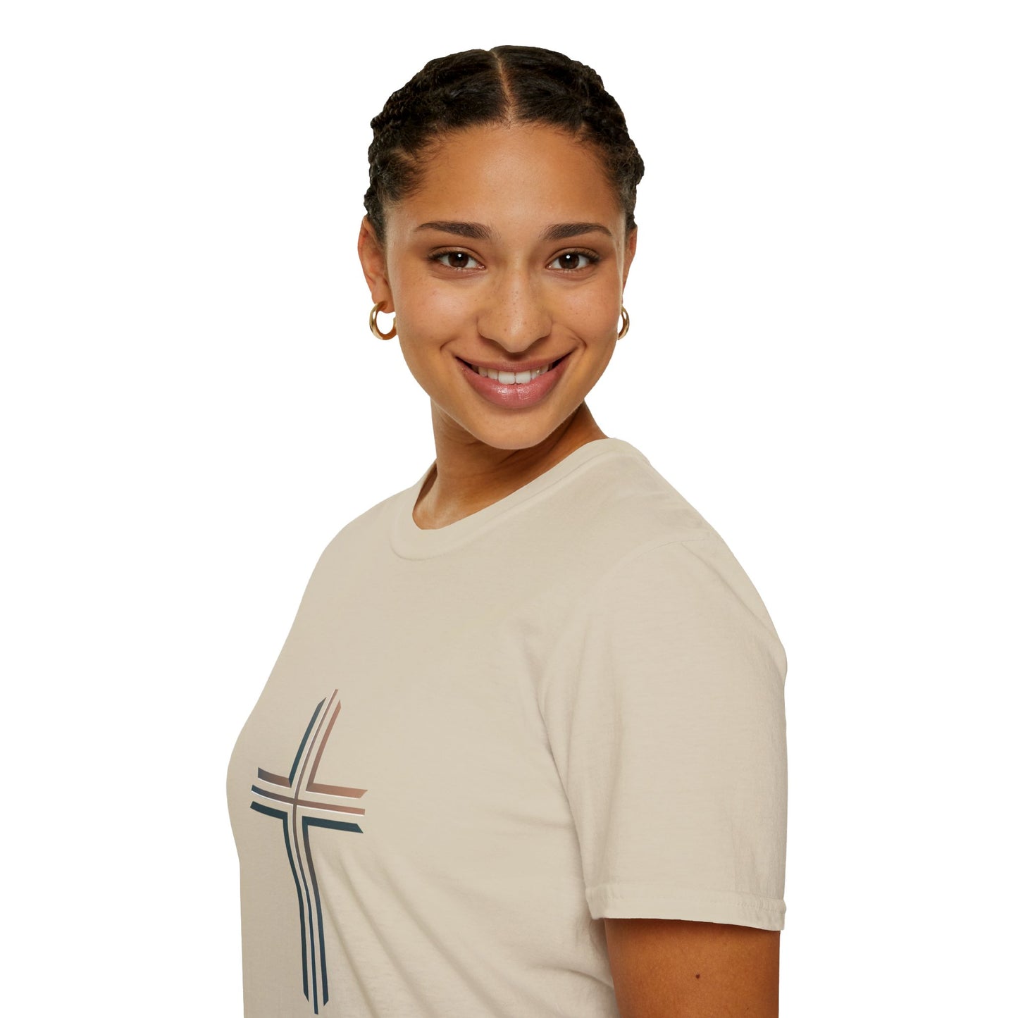 Inspirational Faith Graphic Unisex Softstyle T-Shirt - Walk by Faith Not by Sight