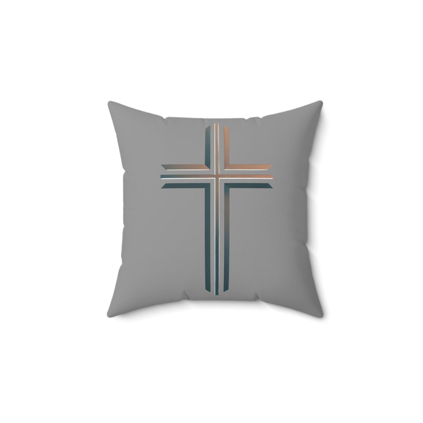 Faith Over Fear Decorative Pillow - Inspirational Square Couch Cushion