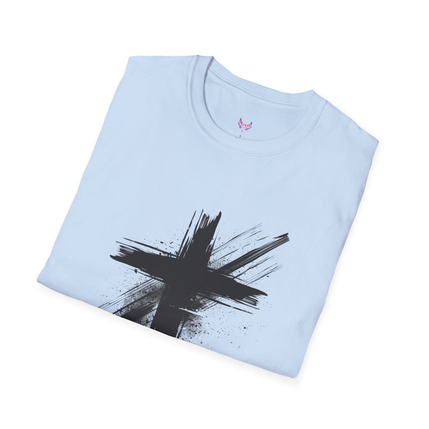 Faith-Inspired Unisex Softstyle T-Shirt with Cross Design