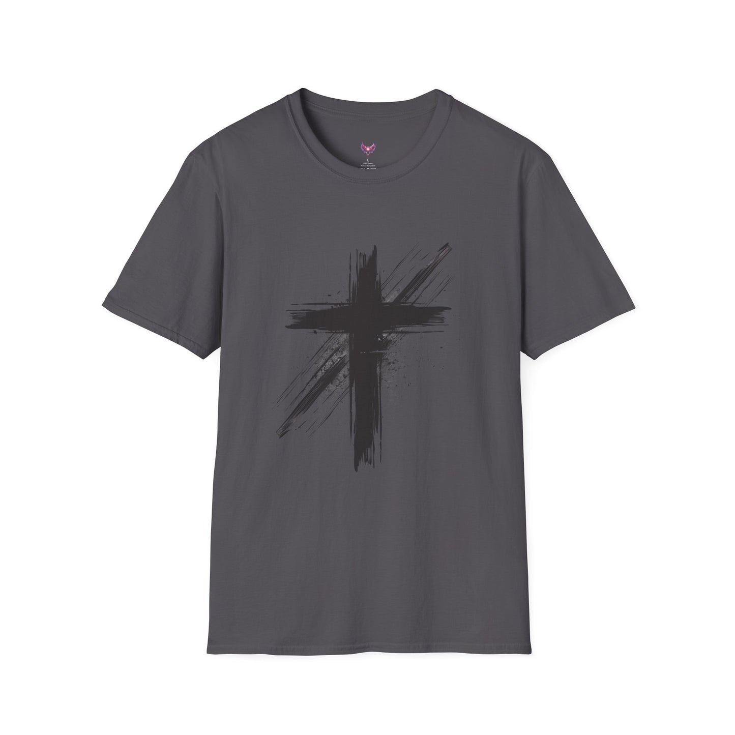 Faith-Inspired Unisex Softstyle T-Shirt with Cross Design