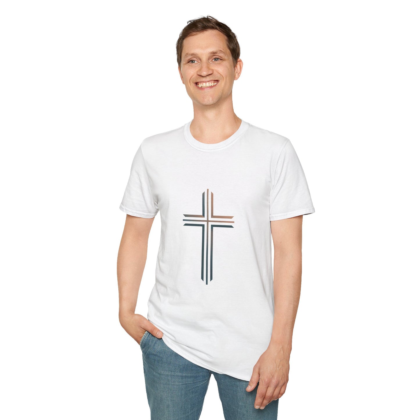 Inspirational Faith Graphic Unisex Softstyle T-Shirt - Walk by Faith Not by Sight