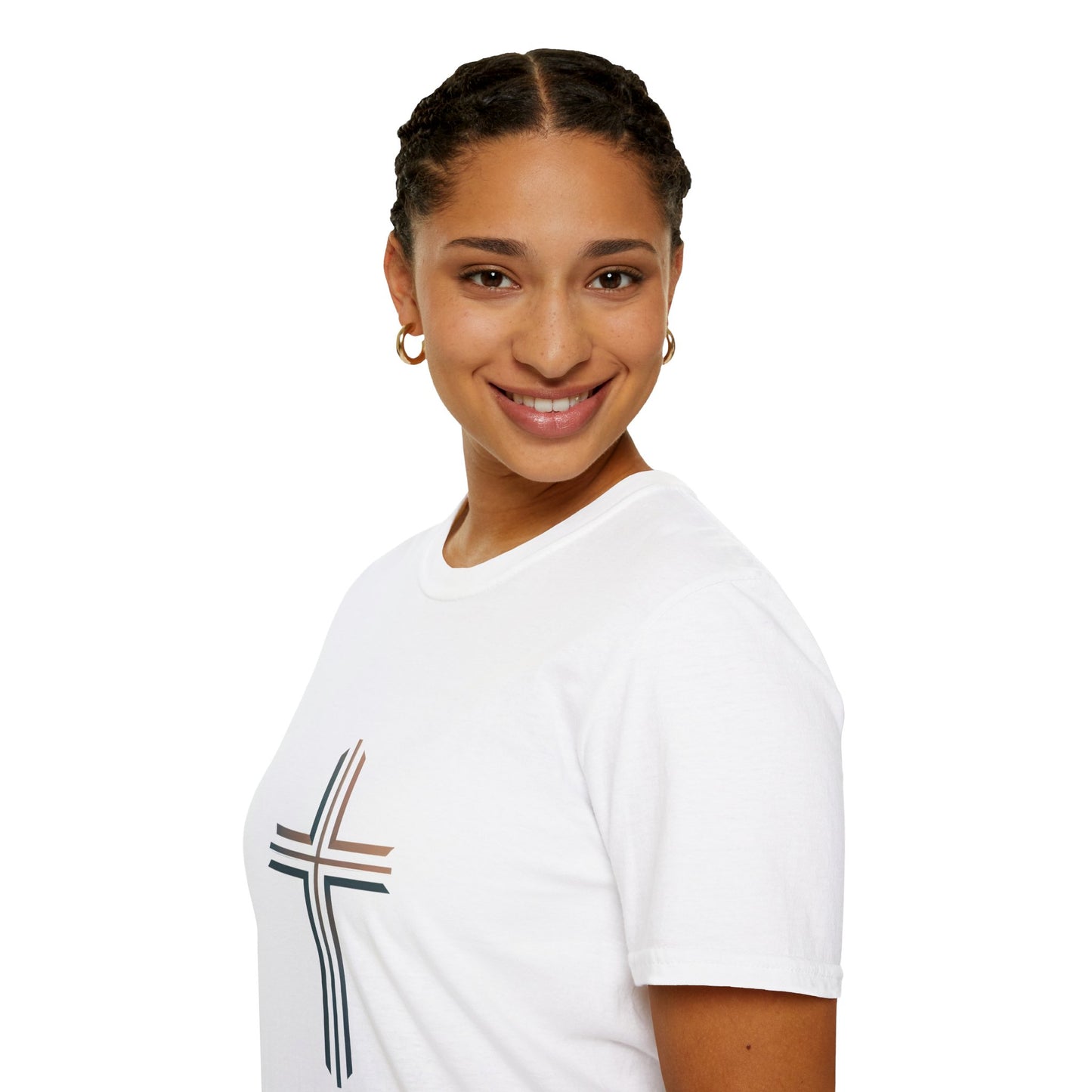 Inspirational Faith Graphic Unisex Softstyle T-Shirt - Walk by Faith Not by Sight