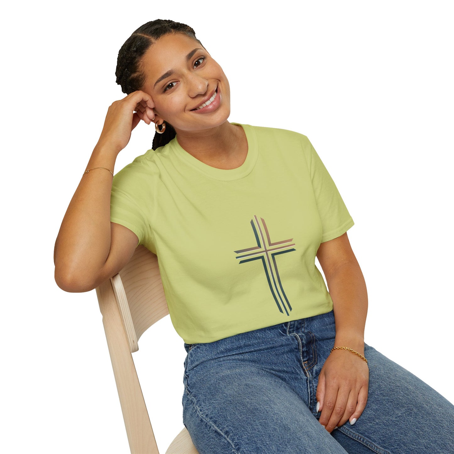Inspirational Faith Graphic Unisex Softstyle T-Shirt - Walk by Faith Not by Sight
