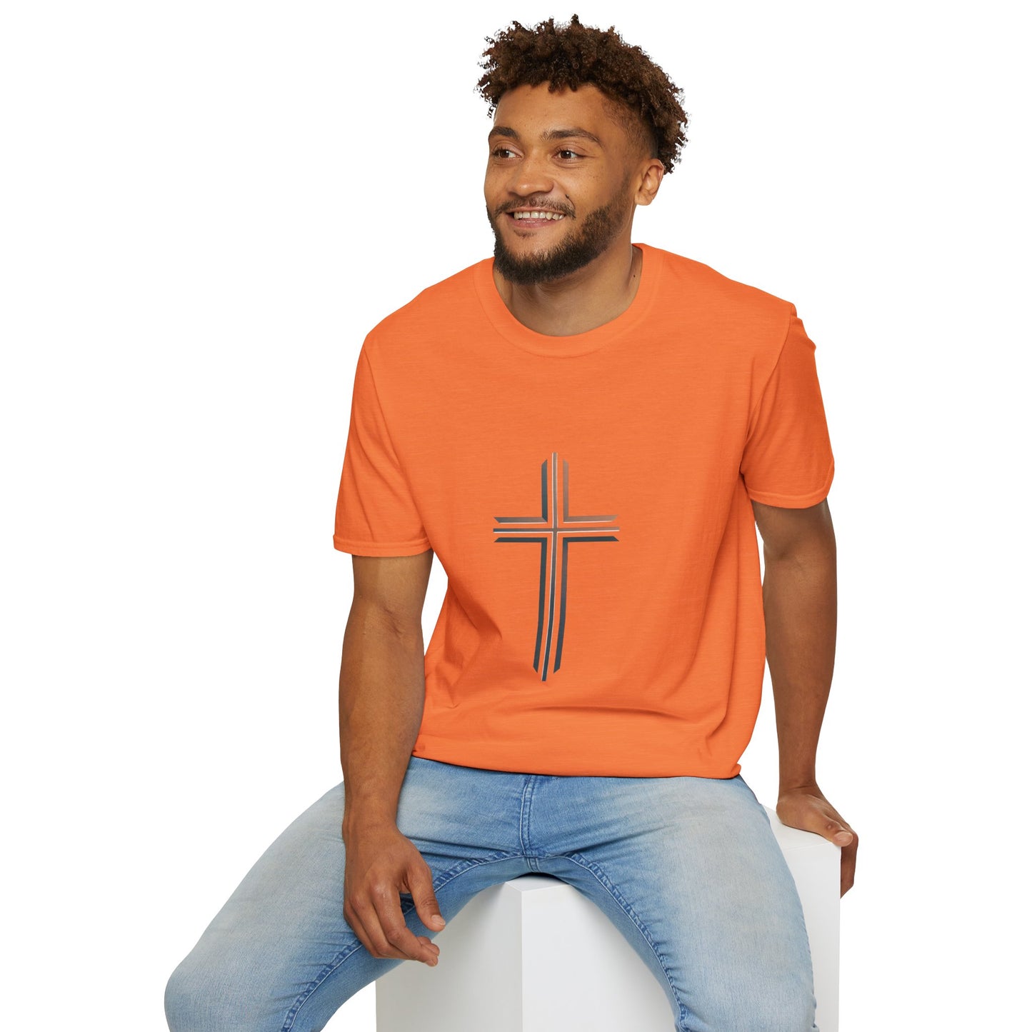 Inspirational Faith Graphic Unisex Softstyle T-Shirt - Walk by Faith Not by Sight