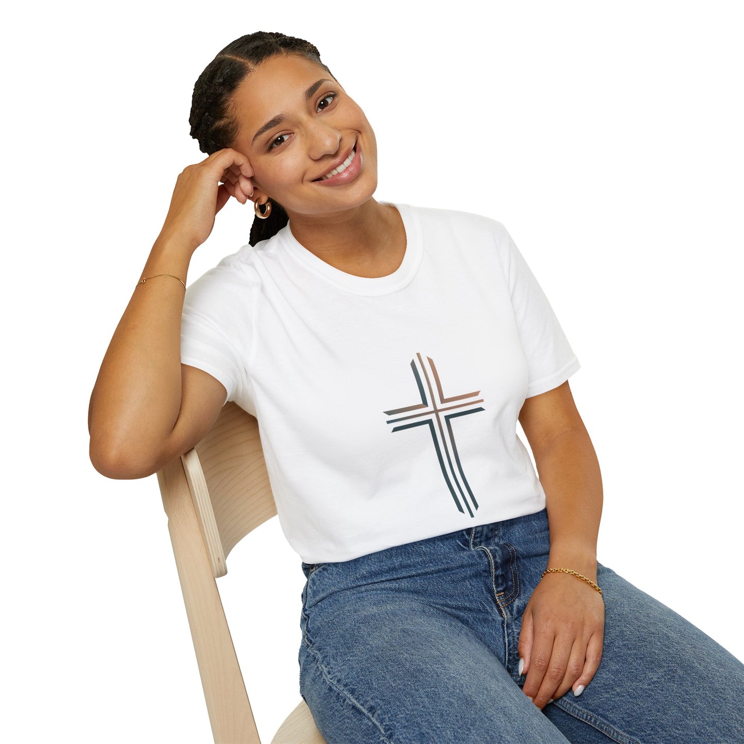 Inspirational Faith Graphic Unisex Softstyle T-Shirt - Walk by Faith Not by Sight