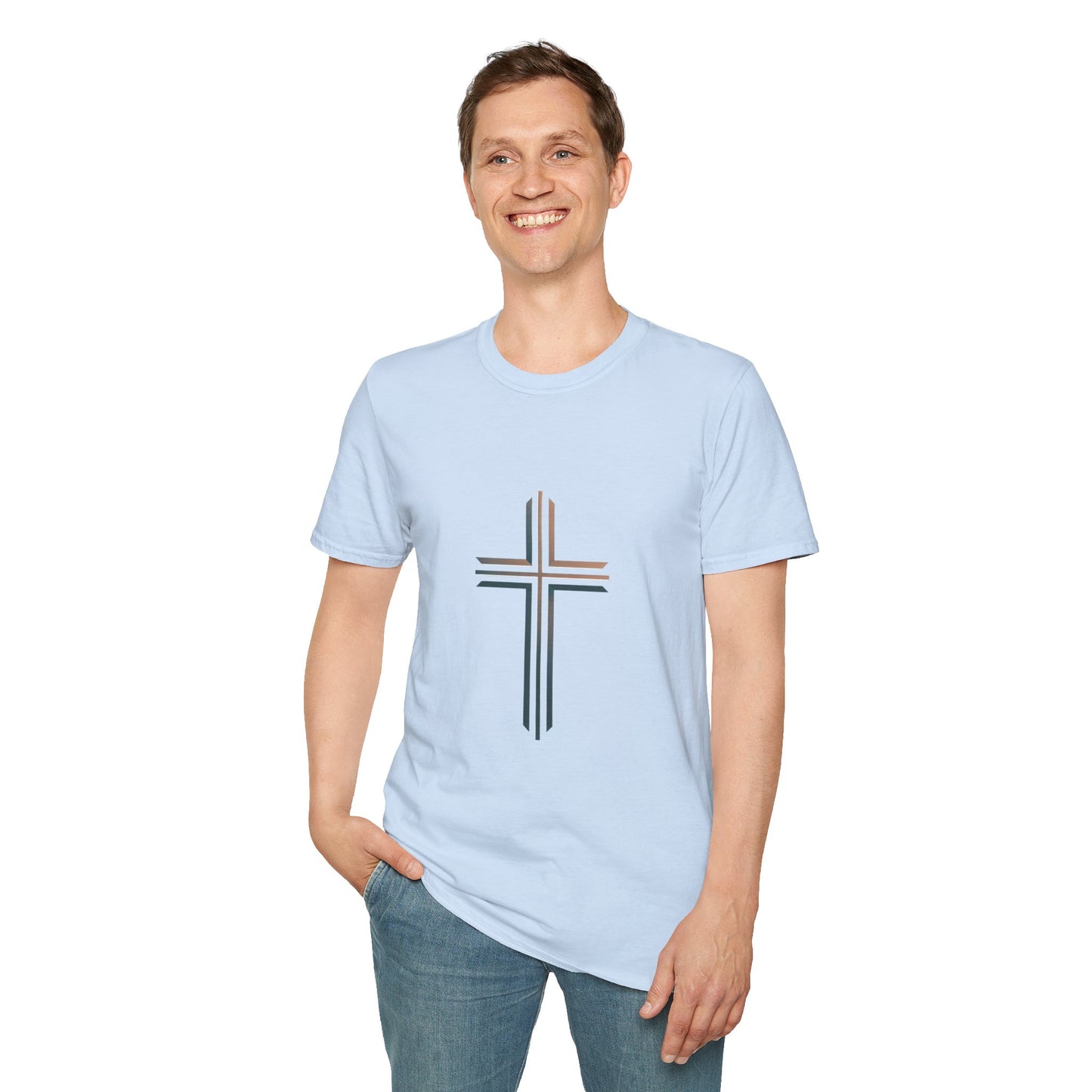 Inspirational Faith Graphic Unisex Softstyle T-Shirt - Walk by Faith Not by Sight