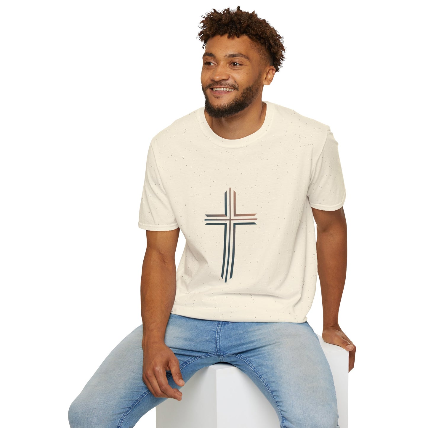 Inspirational Faith Graphic Unisex Softstyle T-Shirt - Walk by Faith Not by Sight