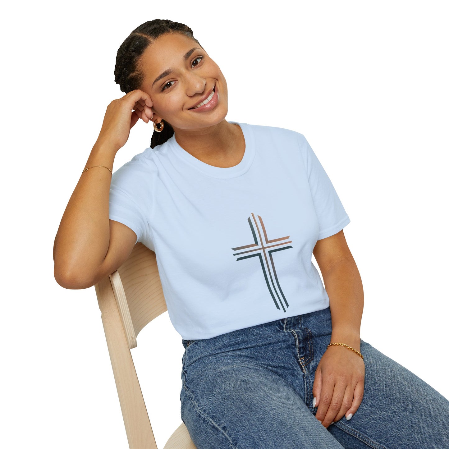 Inspirational Faith Graphic Unisex Softstyle T-Shirt - Walk by Faith Not by Sight