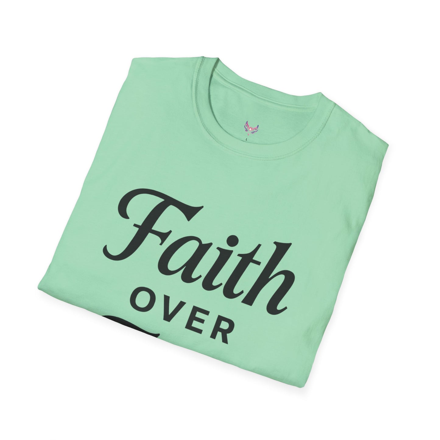 Inspirational Faith Over Fear Unisex Softstyle T-Shirt