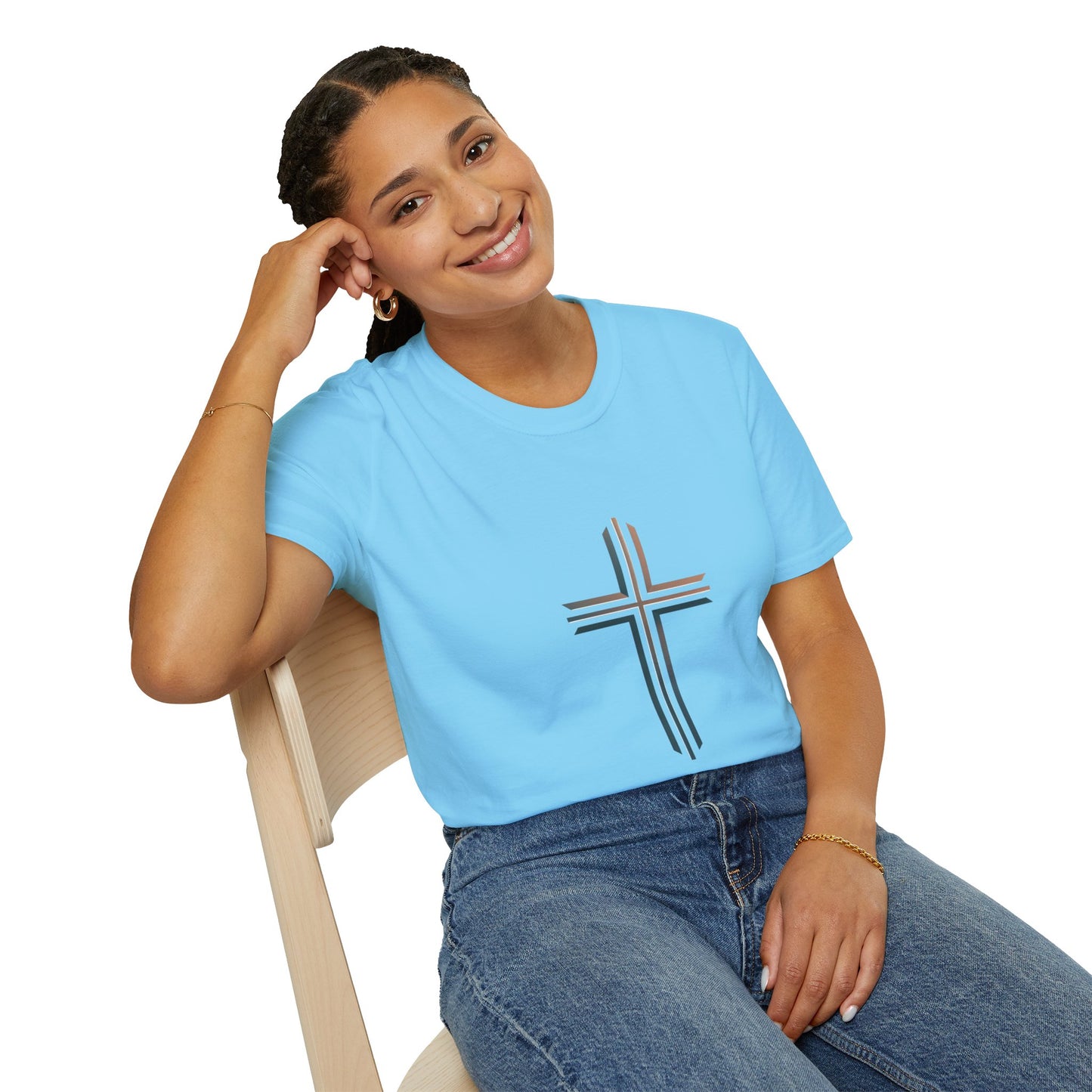 Inspirational Faith Graphic Unisex Softstyle T-Shirt - Walk by Faith Not by Sight