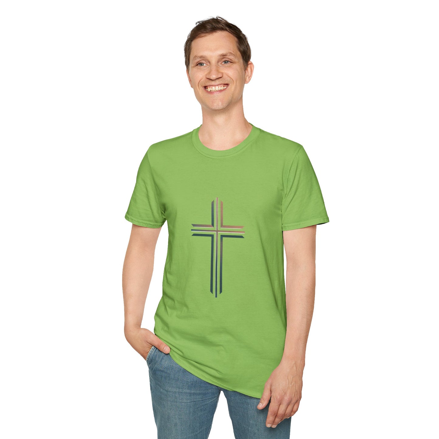 Inspirational Faith Graphic Unisex Softstyle T-Shirt - Walk by Faith Not by Sight