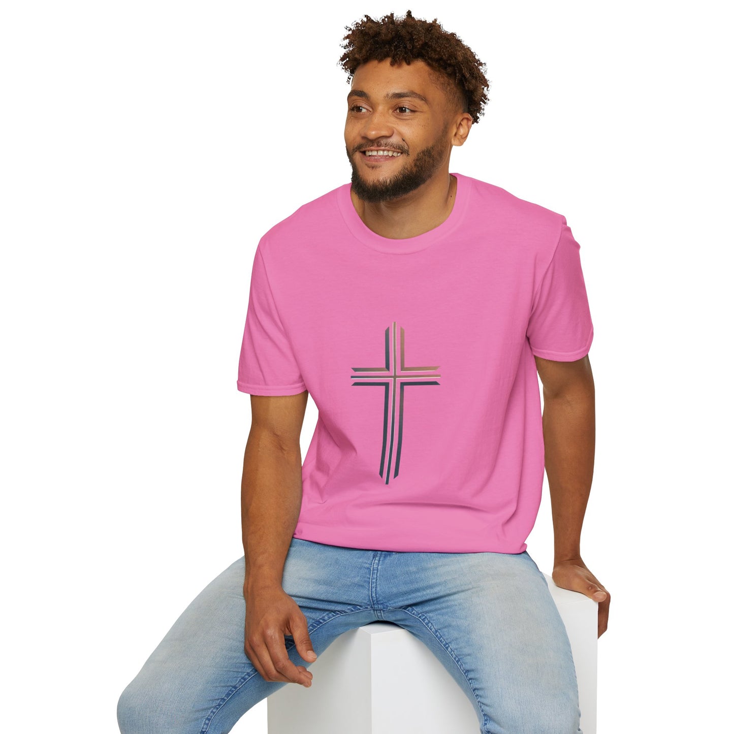 Inspirational Faith Graphic Unisex Softstyle T-Shirt - Walk by Faith Not by Sight