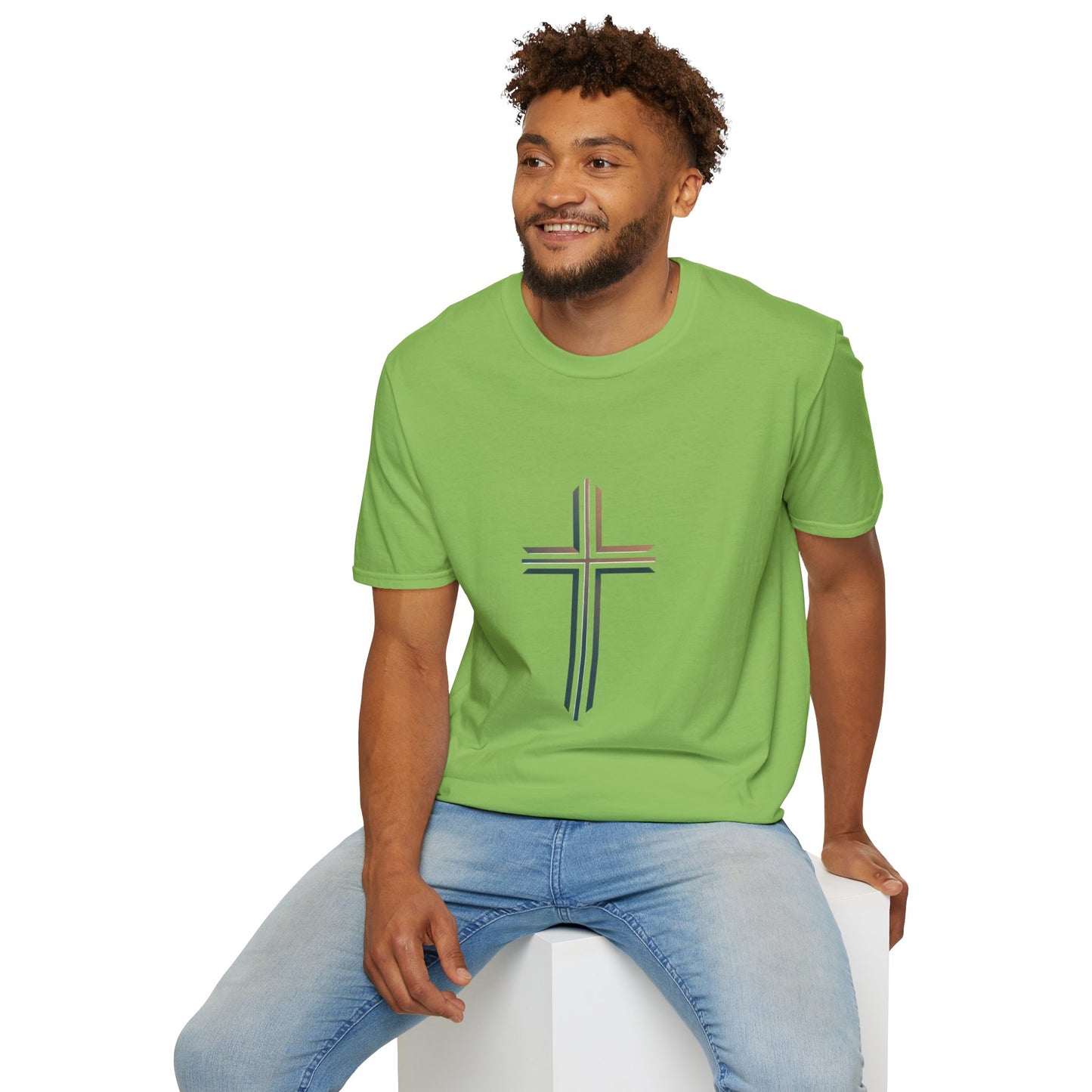 Inspirational Faith Graphic Unisex Softstyle T-Shirt - Walk by Faith Not by Sight