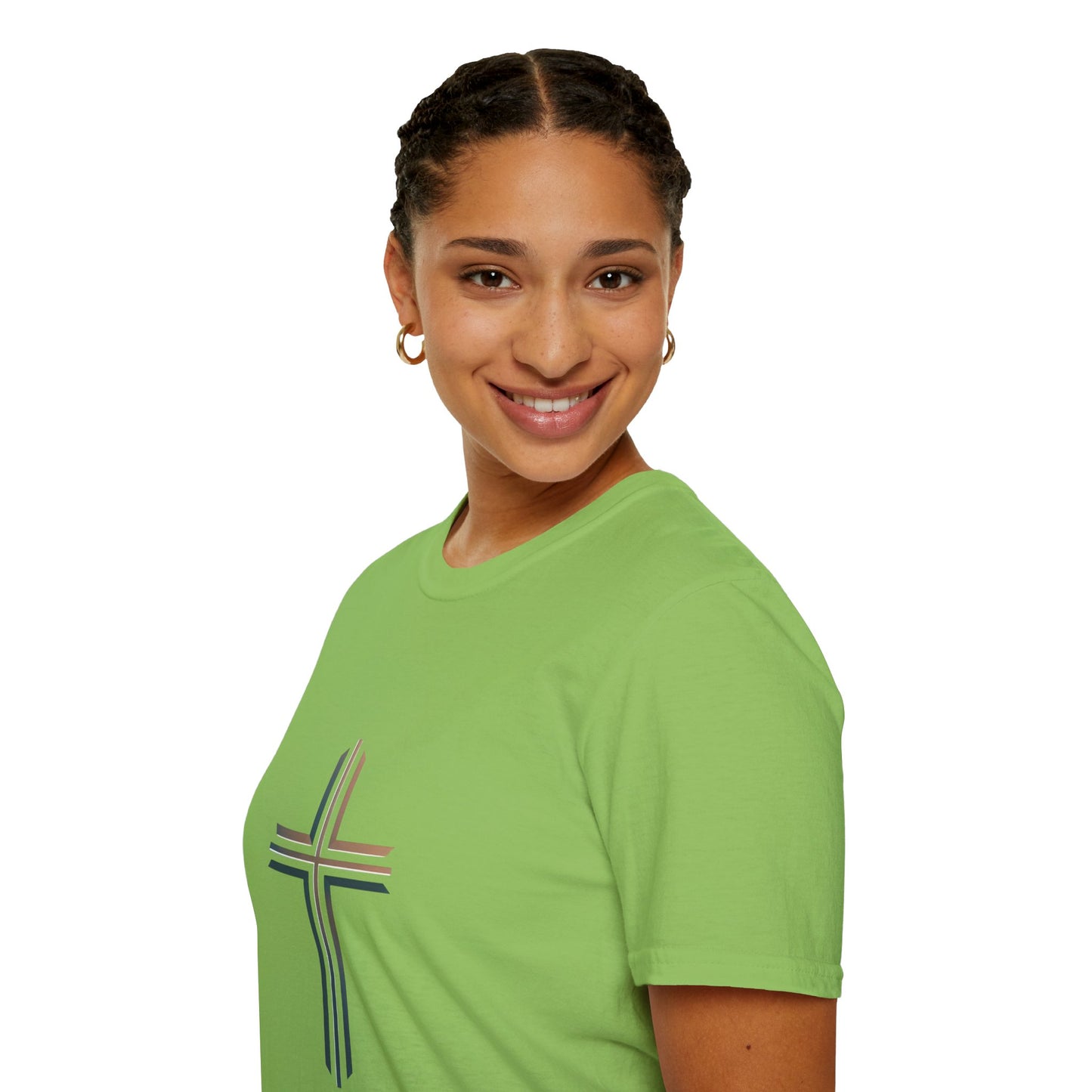 Inspirational Faith Graphic Unisex Softstyle T-Shirt - Walk by Faith Not by Sight