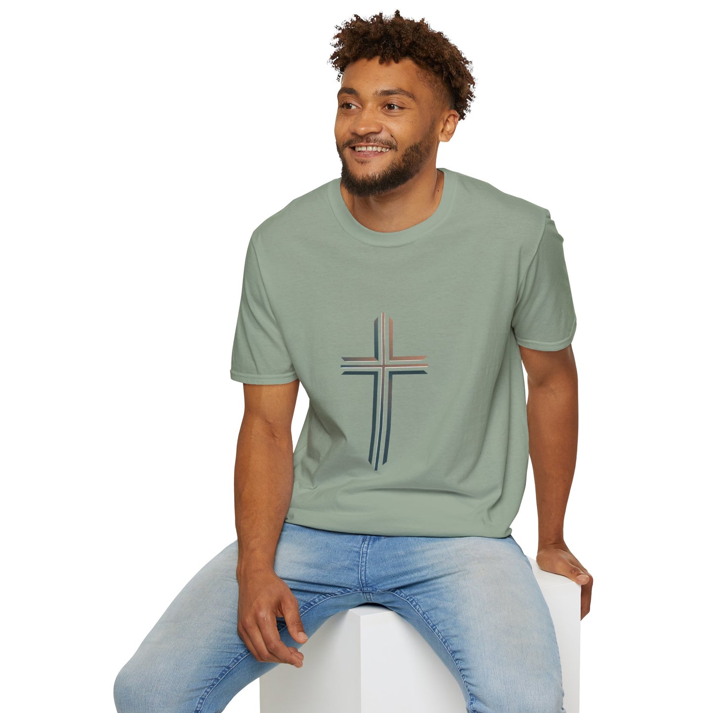 Inspirational Faith Graphic Unisex Softstyle T-Shirt - Walk by Faith Not by Sight