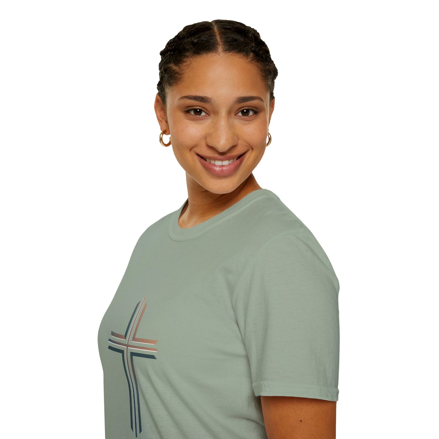 Inspirational Faith Graphic Unisex Softstyle T-Shirt - Walk by Faith Not by Sight