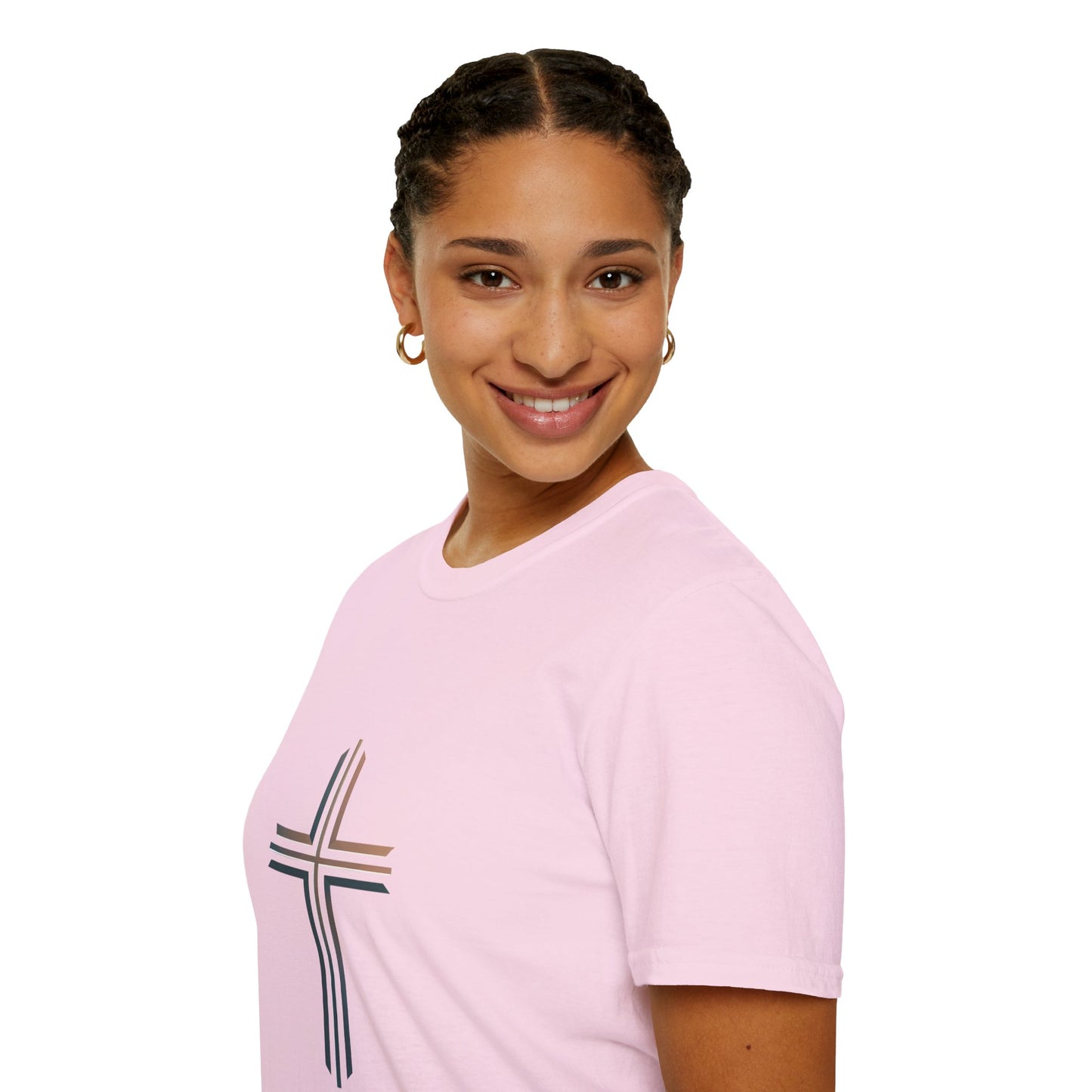 Inspirational Faith Graphic Unisex Softstyle T-Shirt - Walk by Faith Not by Sight