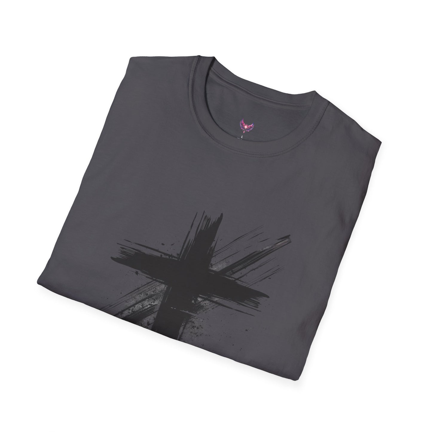 Faith-Inspired Unisex Softstyle T-Shirt with Cross Design