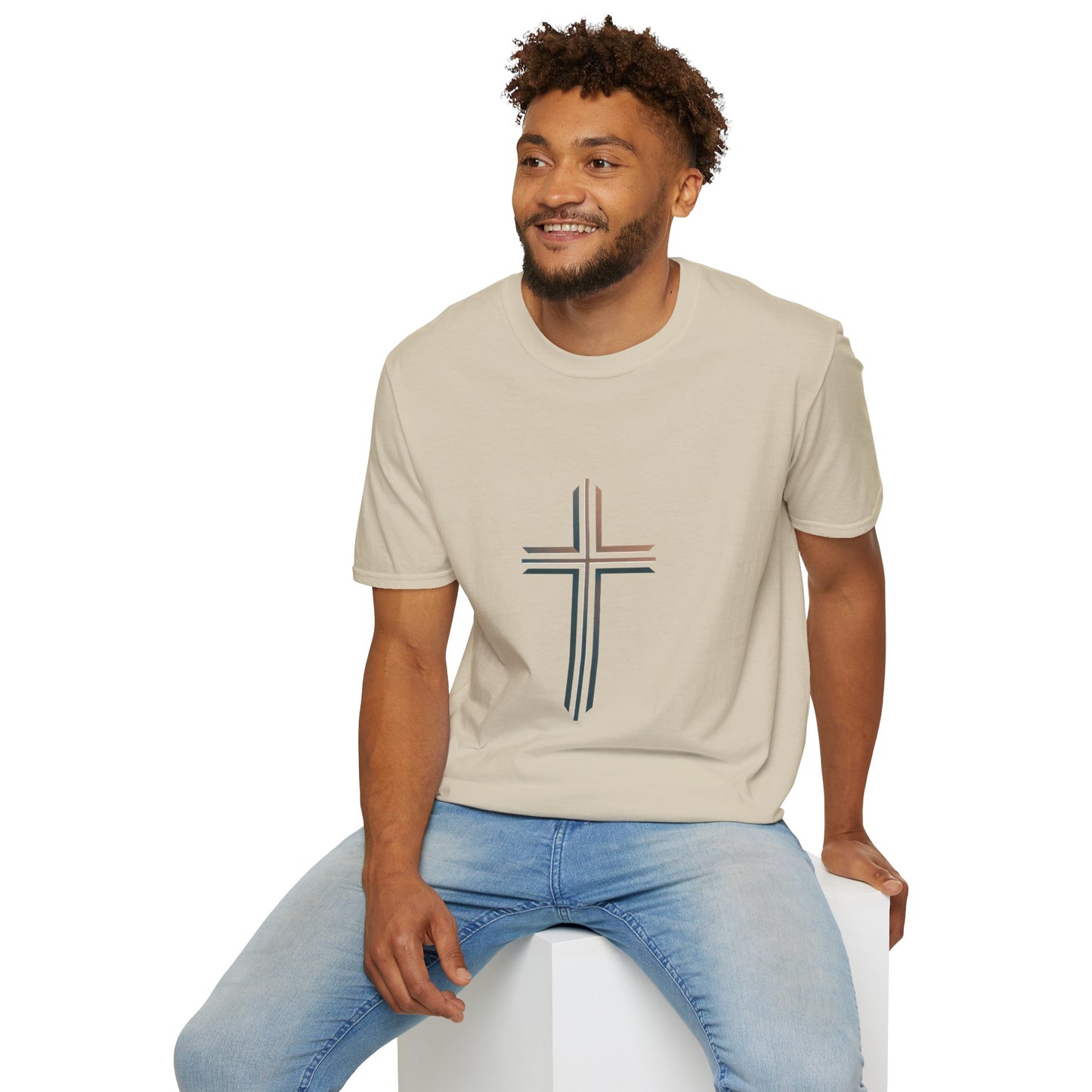 Inspirational Faith Graphic Unisex Softstyle T-Shirt - Walk by Faith Not by Sight