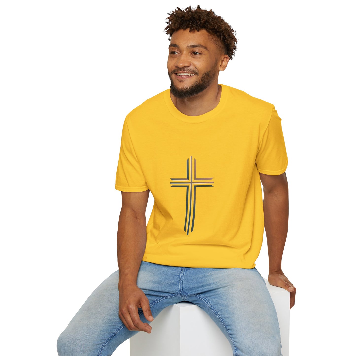 Inspirational Faith Graphic Unisex Softstyle T-Shirt - Walk by Faith Not by Sight