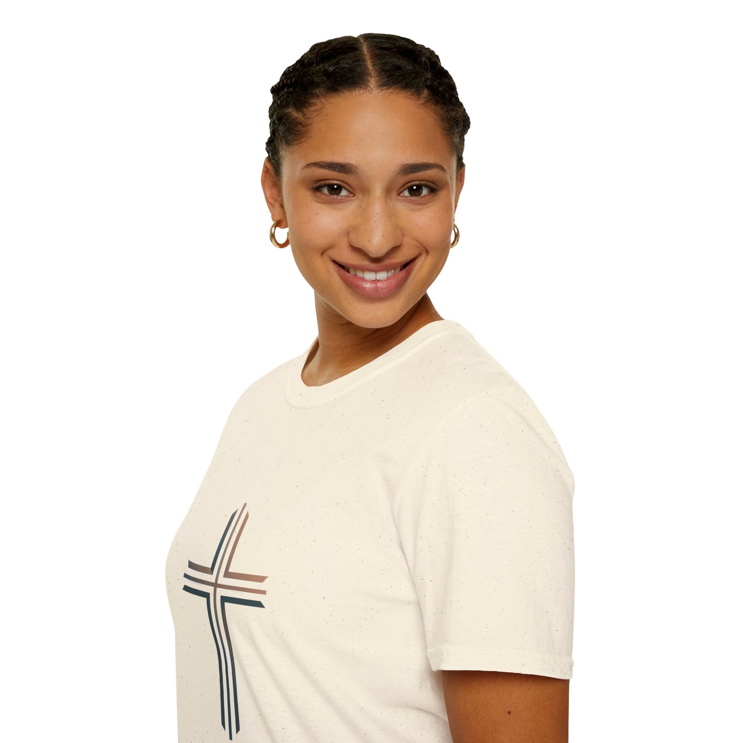 Inspirational Faith Graphic Unisex Softstyle T-Shirt - Walk by Faith Not by Sight