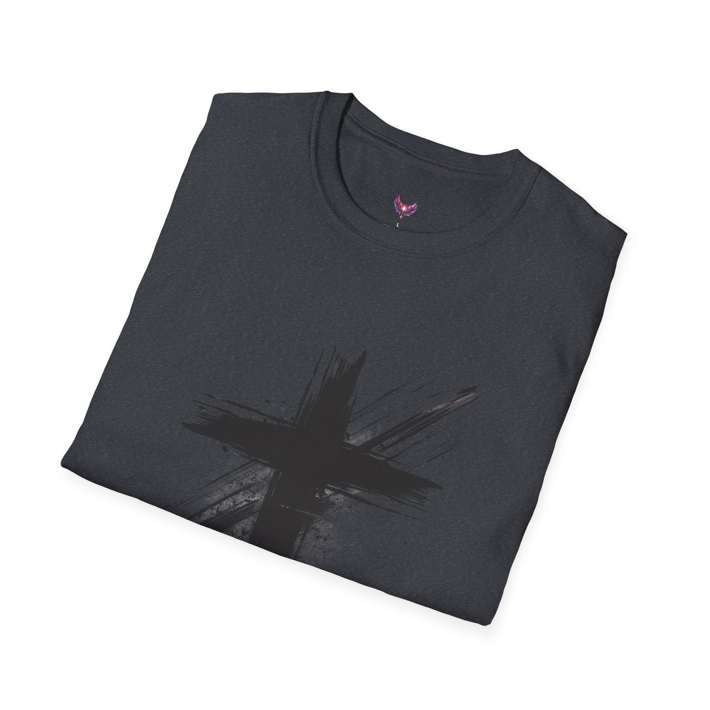 Faith-Inspired Unisex Softstyle T-Shirt with Cross Design