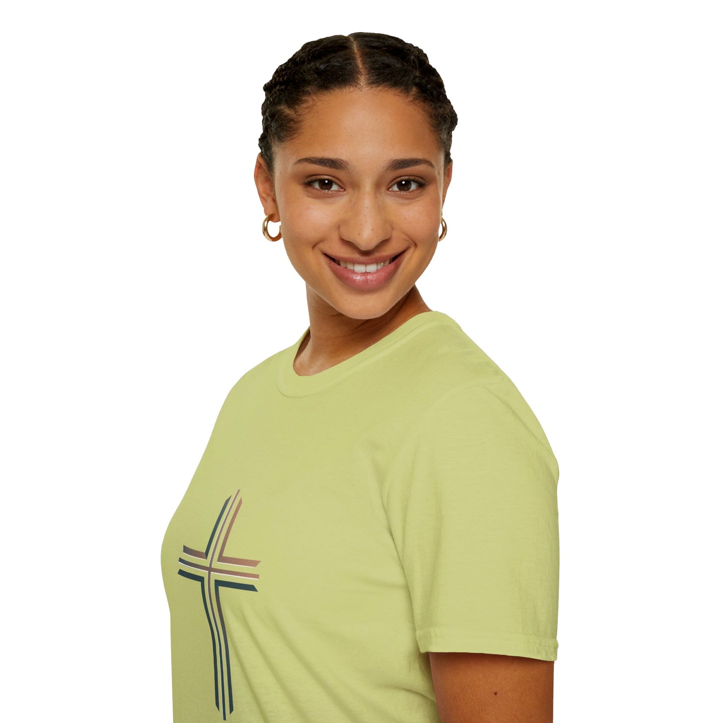 Inspirational Faith Graphic Unisex Softstyle T-Shirt - Walk by Faith Not by Sight