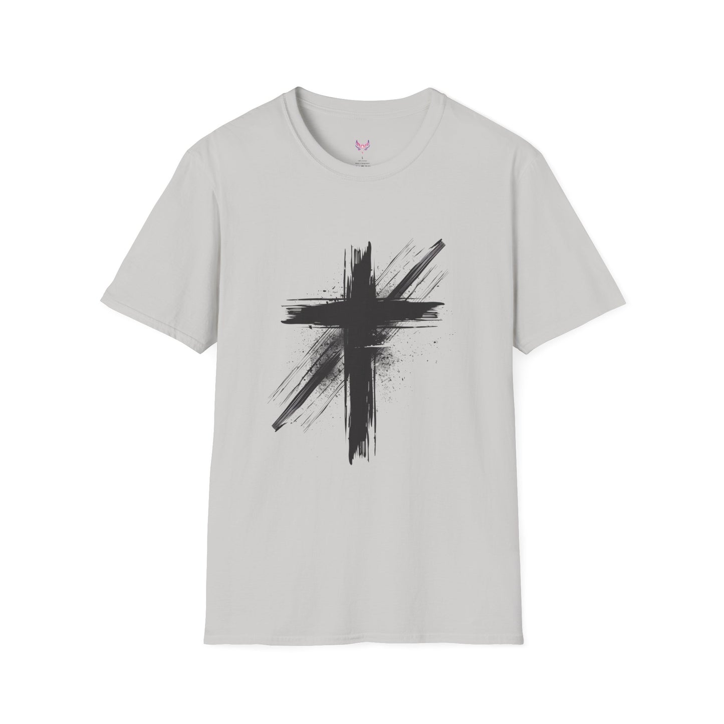 Faith-Inspired Unisex Softstyle T-Shirt with Cross Design