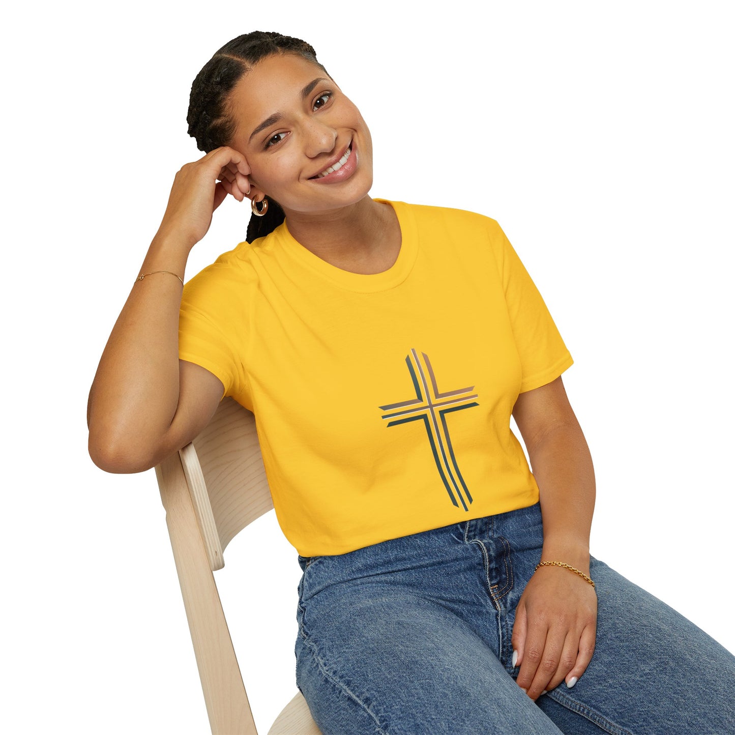 Inspirational Faith Graphic Unisex Softstyle T-Shirt - Walk by Faith Not by Sight