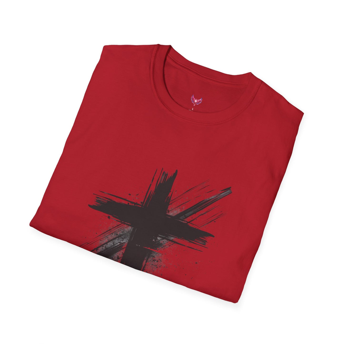 Faith-Inspired Unisex Softstyle T-Shirt with Cross Design