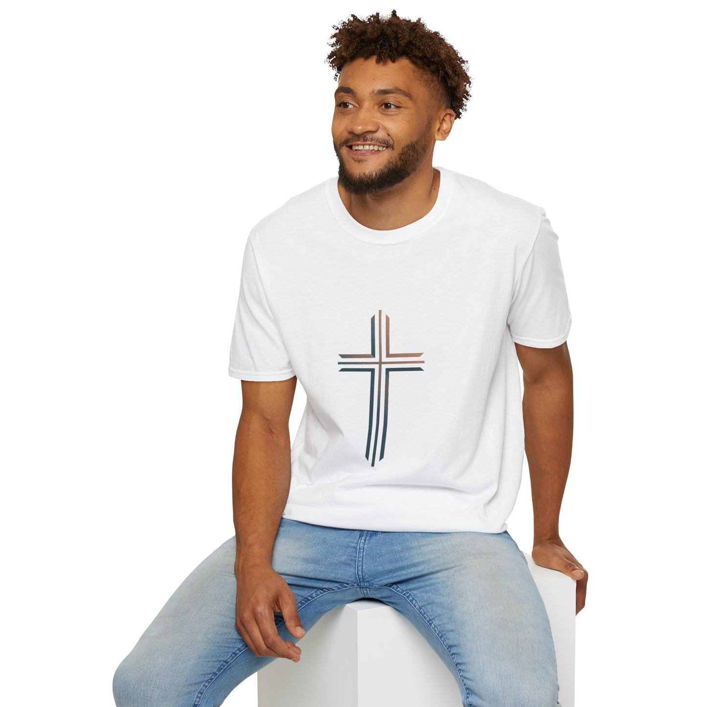 Inspirational Faith Graphic Unisex Softstyle T-Shirt - Walk by Faith Not by Sight
