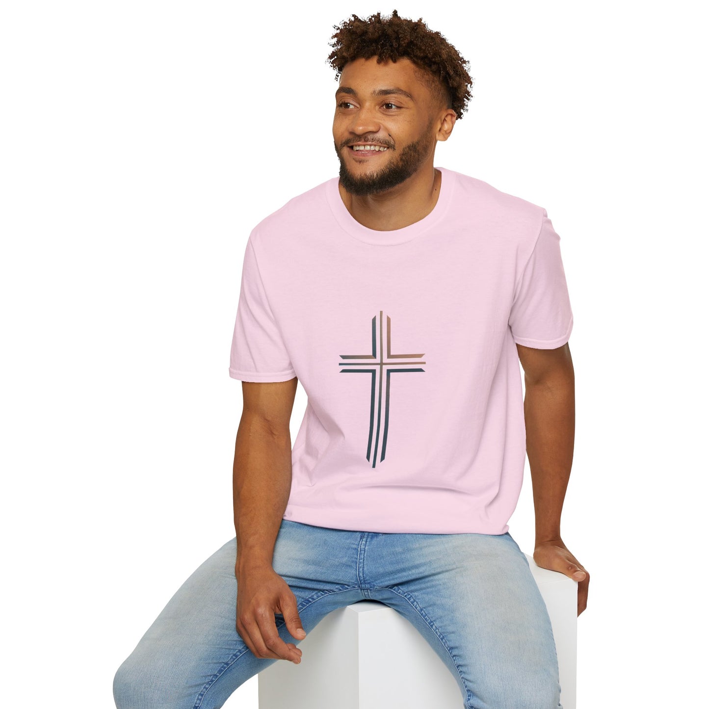 Inspirational Faith Graphic Unisex Softstyle T-Shirt - Walk by Faith Not by Sight