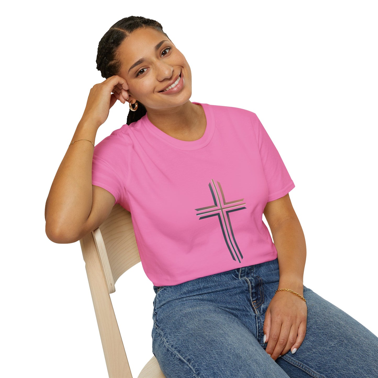 Inspirational Faith Graphic Unisex Softstyle T-Shirt - Walk by Faith Not by Sight