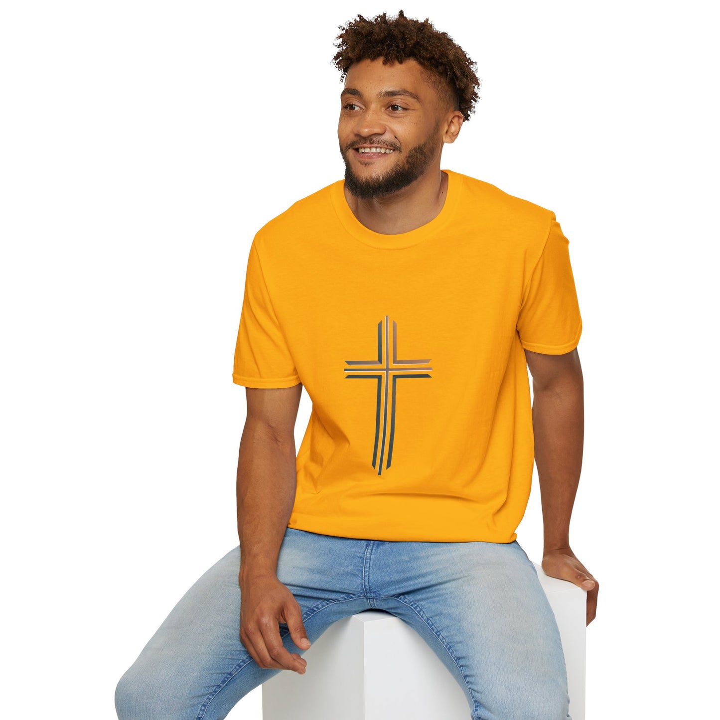 Inspirational Faith Graphic Unisex Softstyle T-Shirt - Walk by Faith Not by Sight