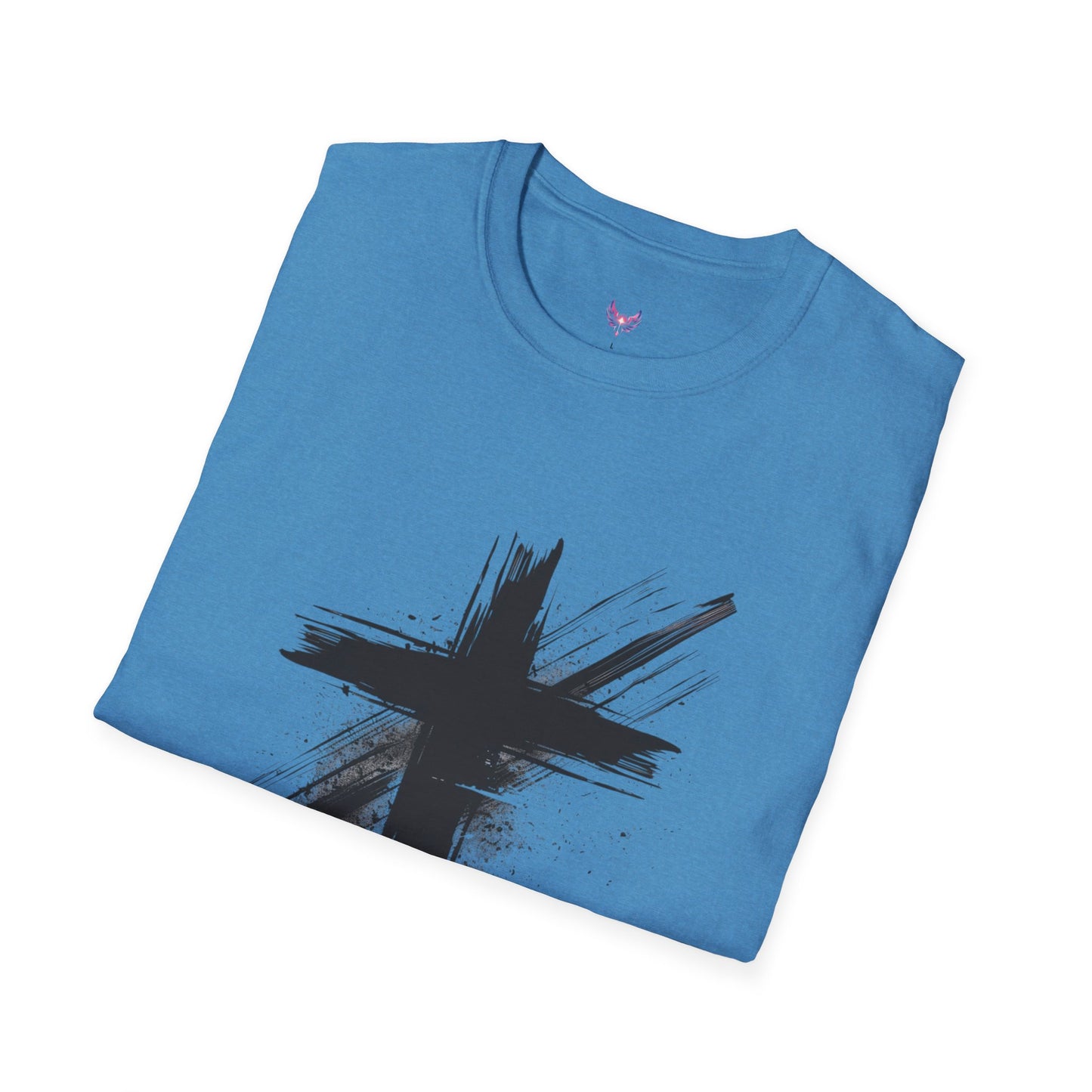 Faith-Inspired Unisex Softstyle T-Shirt with Cross Design