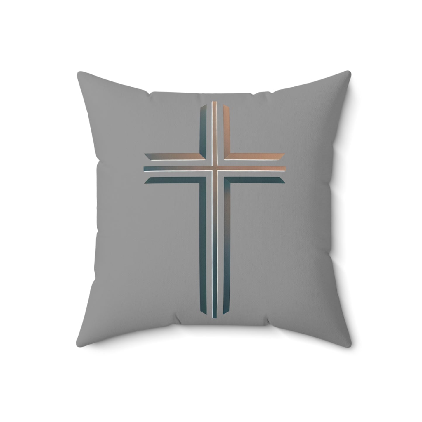 Faith Over Fear Decorative Pillow - Inspirational Square Couch Cushion