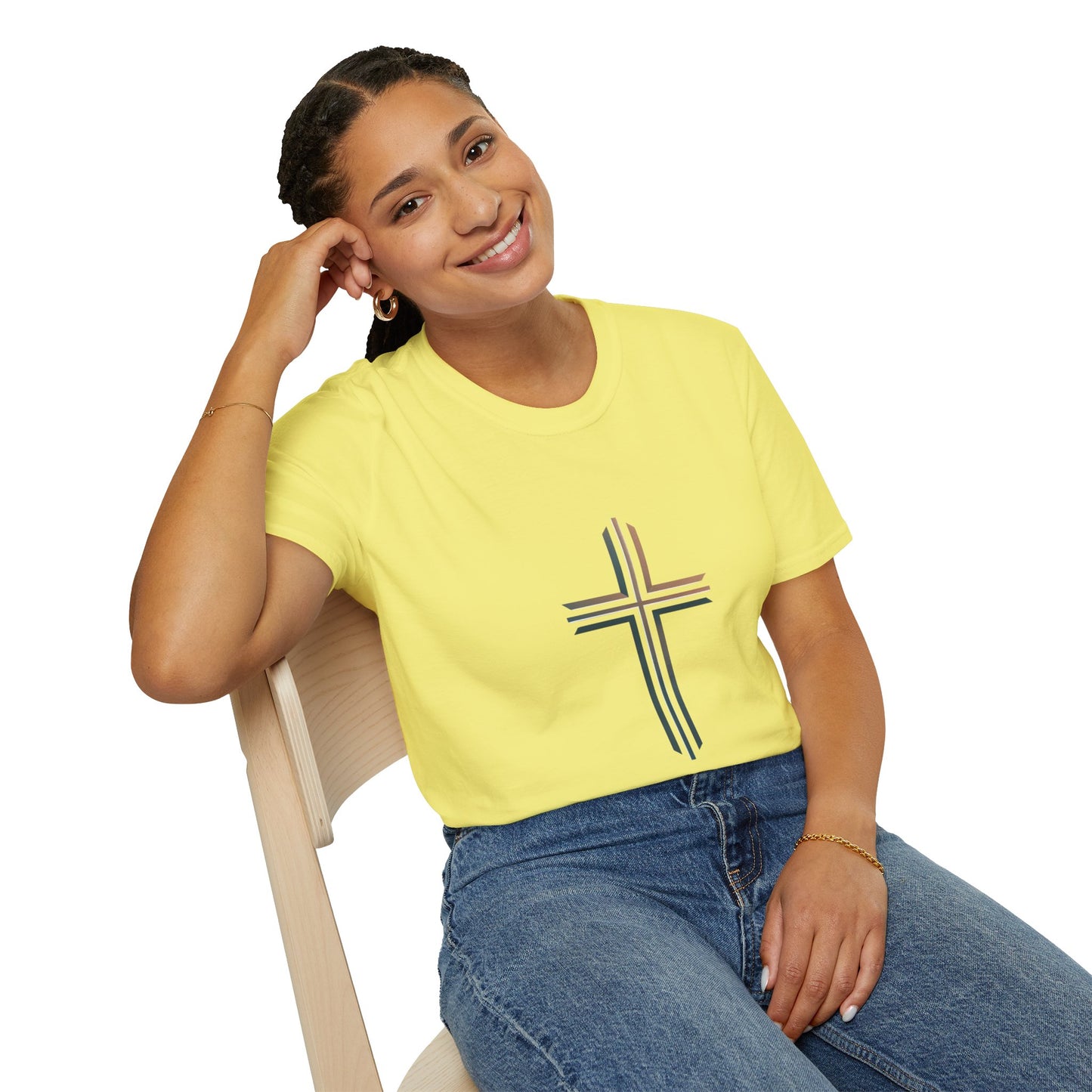 Inspirational Faith Graphic Unisex Softstyle T-Shirt - Walk by Faith Not by Sight