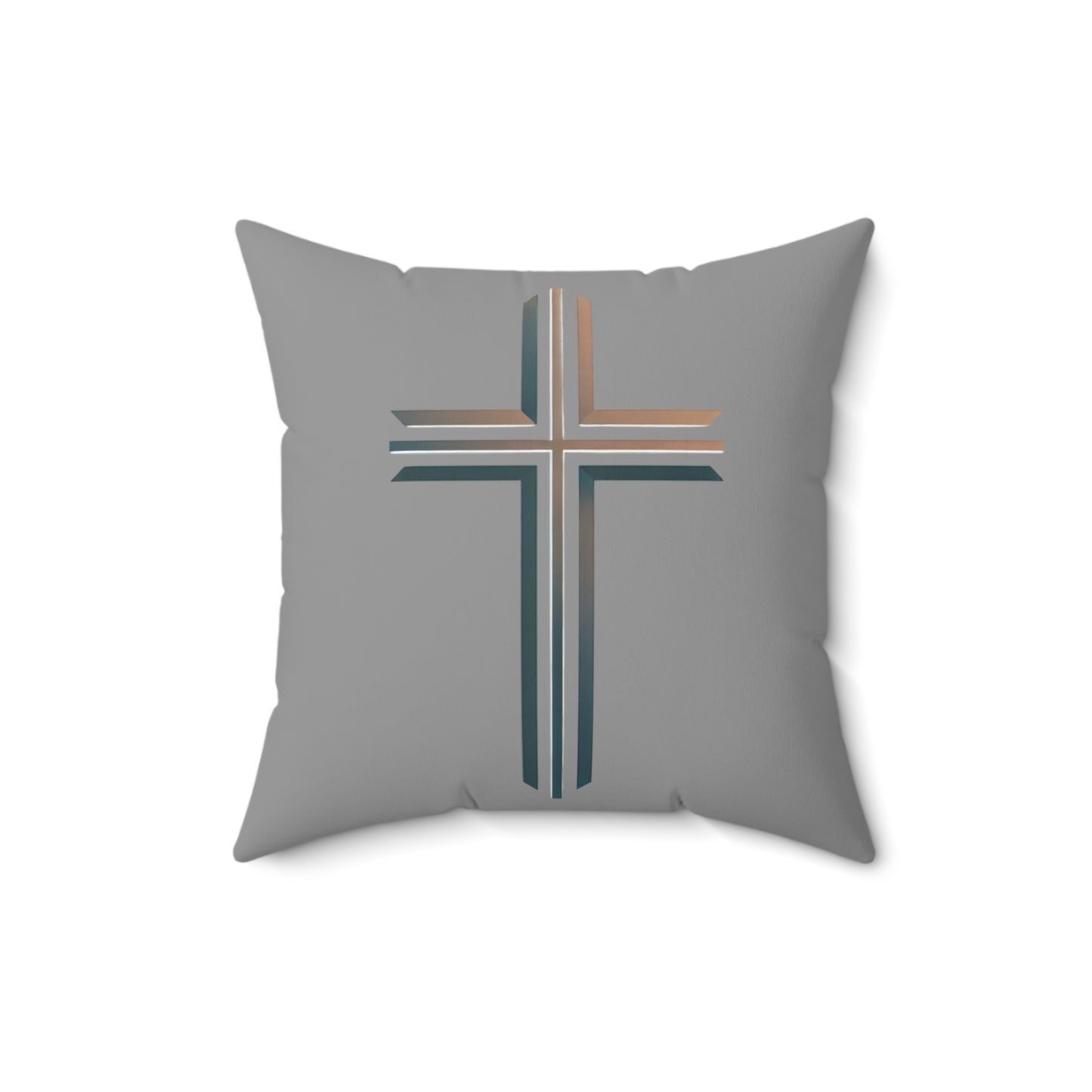 Faith Over Fear Decorative Pillow - Inspirational Square Couch Cushion