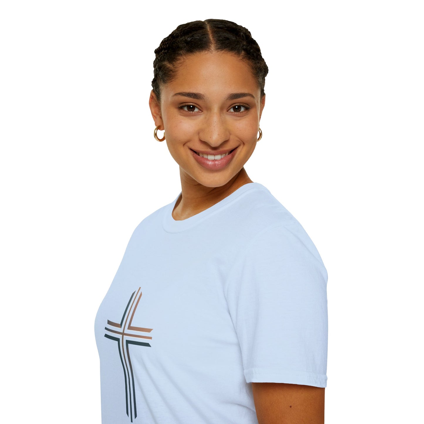 Inspirational Faith Graphic Unisex Softstyle T-Shirt - Walk by Faith Not by Sight