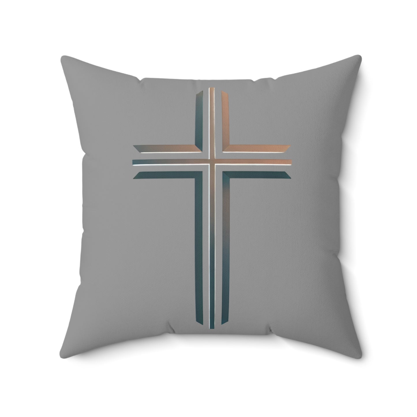 Faith Over Fear Decorative Pillow - Inspirational Square Couch Cushion