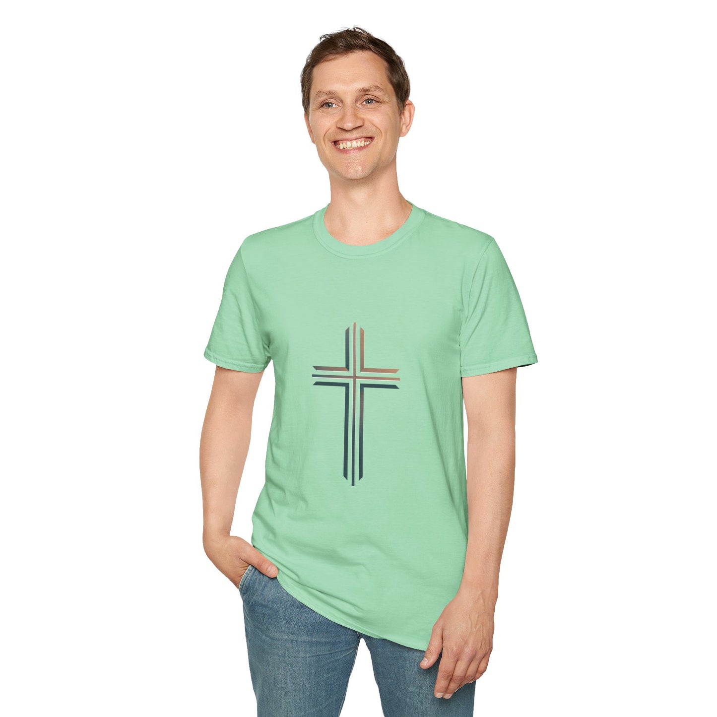 Inspirational Faith Graphic Unisex Softstyle T-Shirt - Walk by Faith Not by Sight