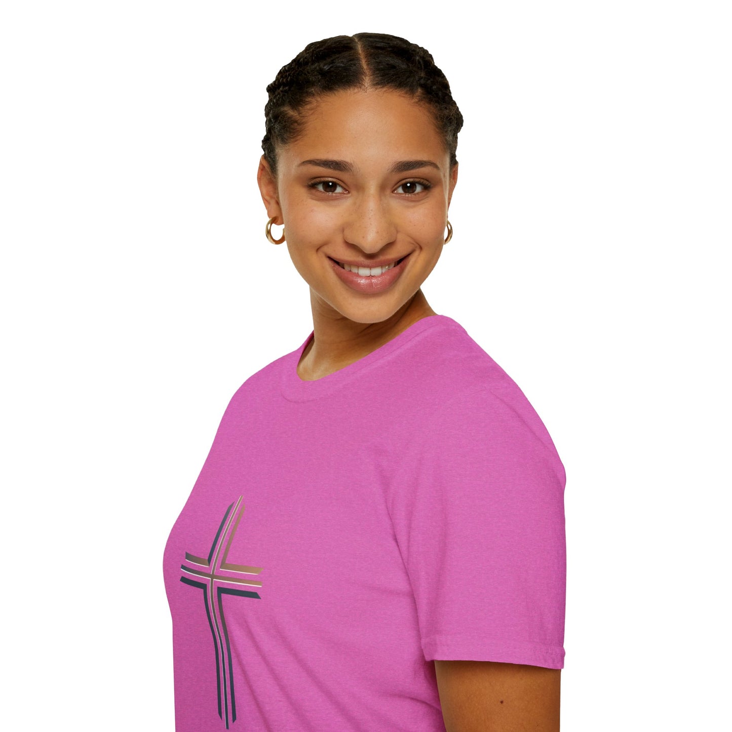 Inspirational Faith Graphic Unisex Softstyle T-Shirt - Walk by Faith Not by Sight