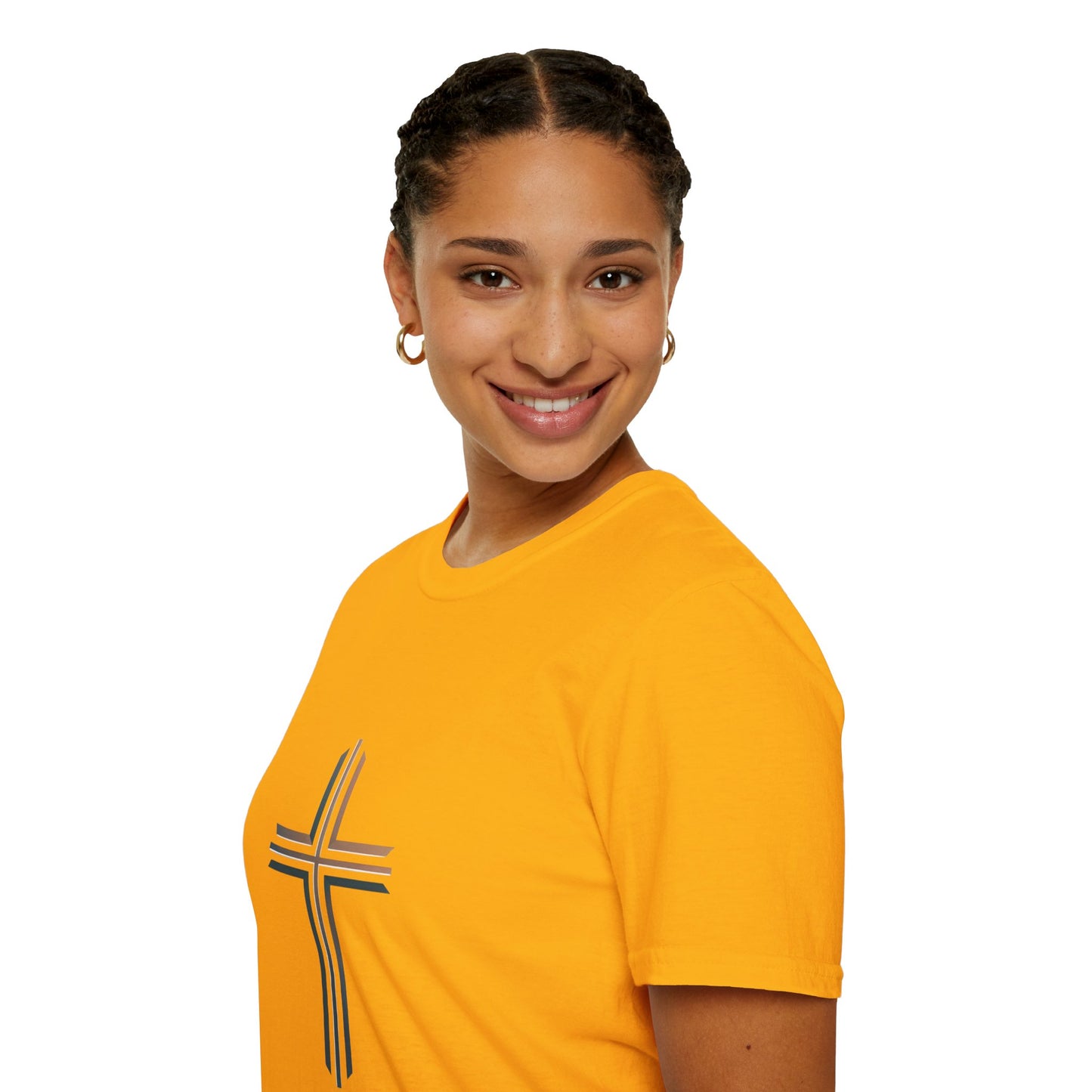 Inspirational Faith Graphic Unisex Softstyle T-Shirt - Walk by Faith Not by Sight