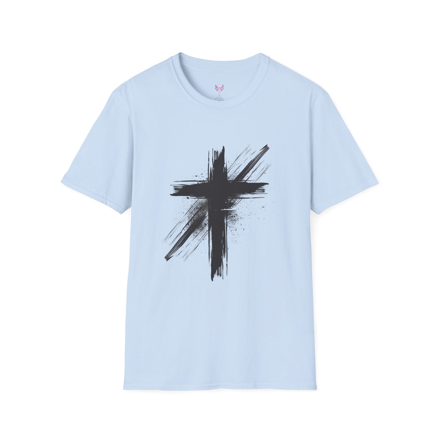 Faith-Inspired Unisex Softstyle T-Shirt with Cross Design