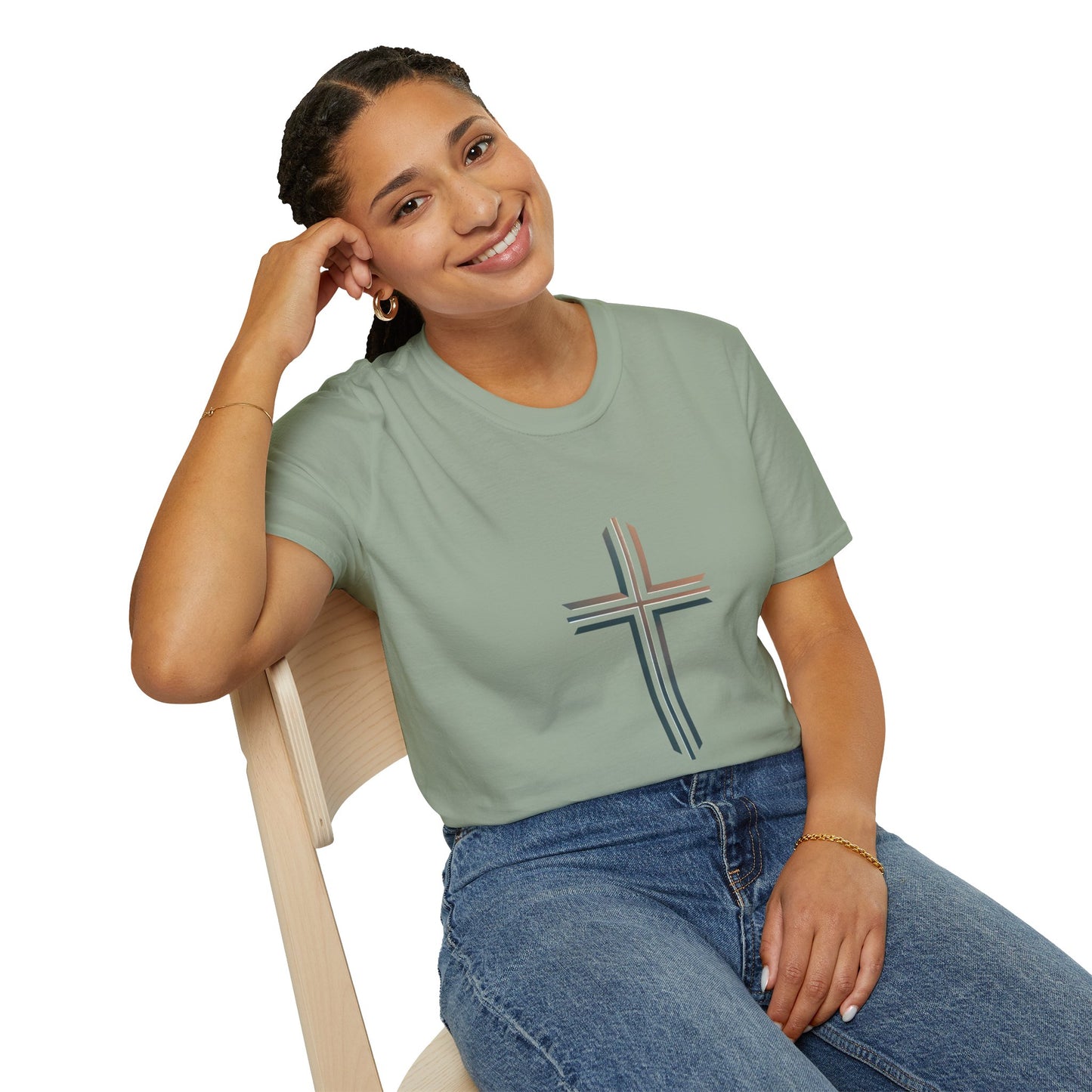 Inspirational Faith Graphic Unisex Softstyle T-Shirt - Walk by Faith Not by Sight
