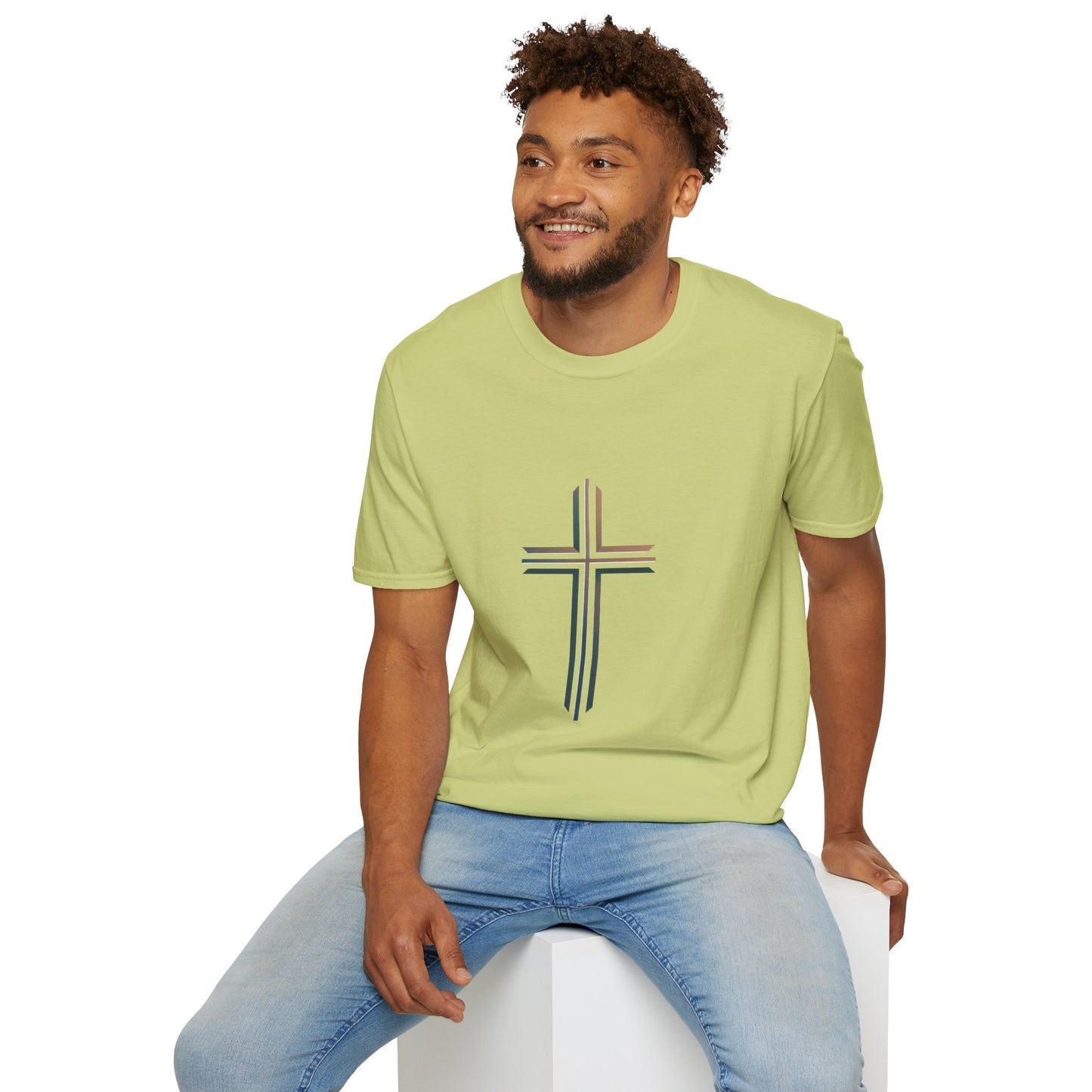Inspirational Faith Graphic Unisex Softstyle T-Shirt - Walk by Faith Not by Sight