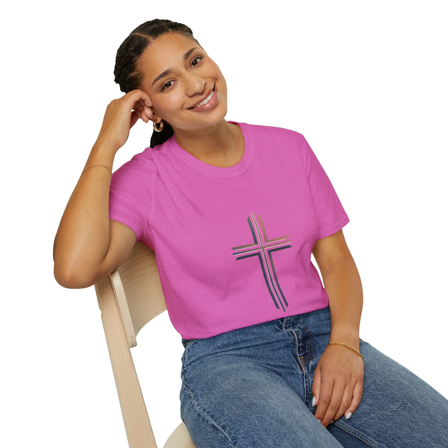 Inspirational Faith Graphic Unisex Softstyle T-Shirt - Walk by Faith Not by Sight