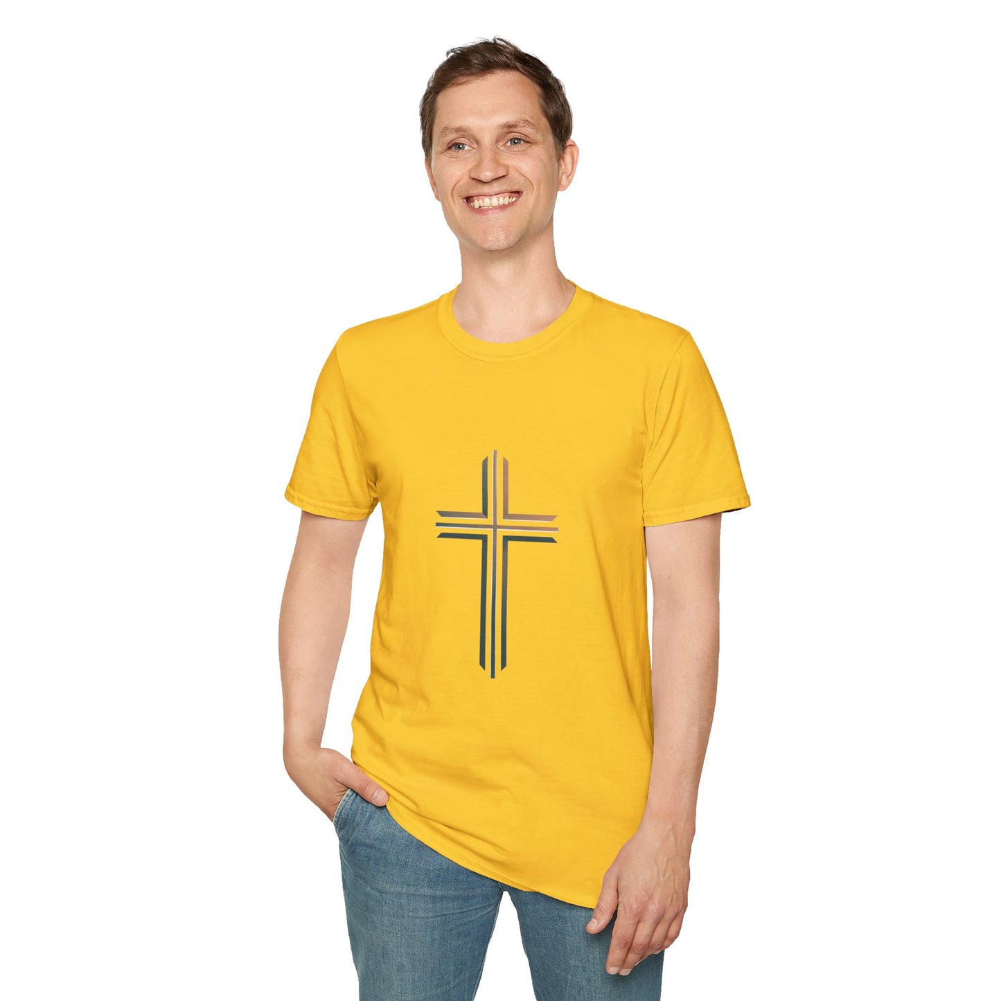 Inspirational Faith Graphic Unisex Softstyle T-Shirt - Walk by Faith Not by Sight